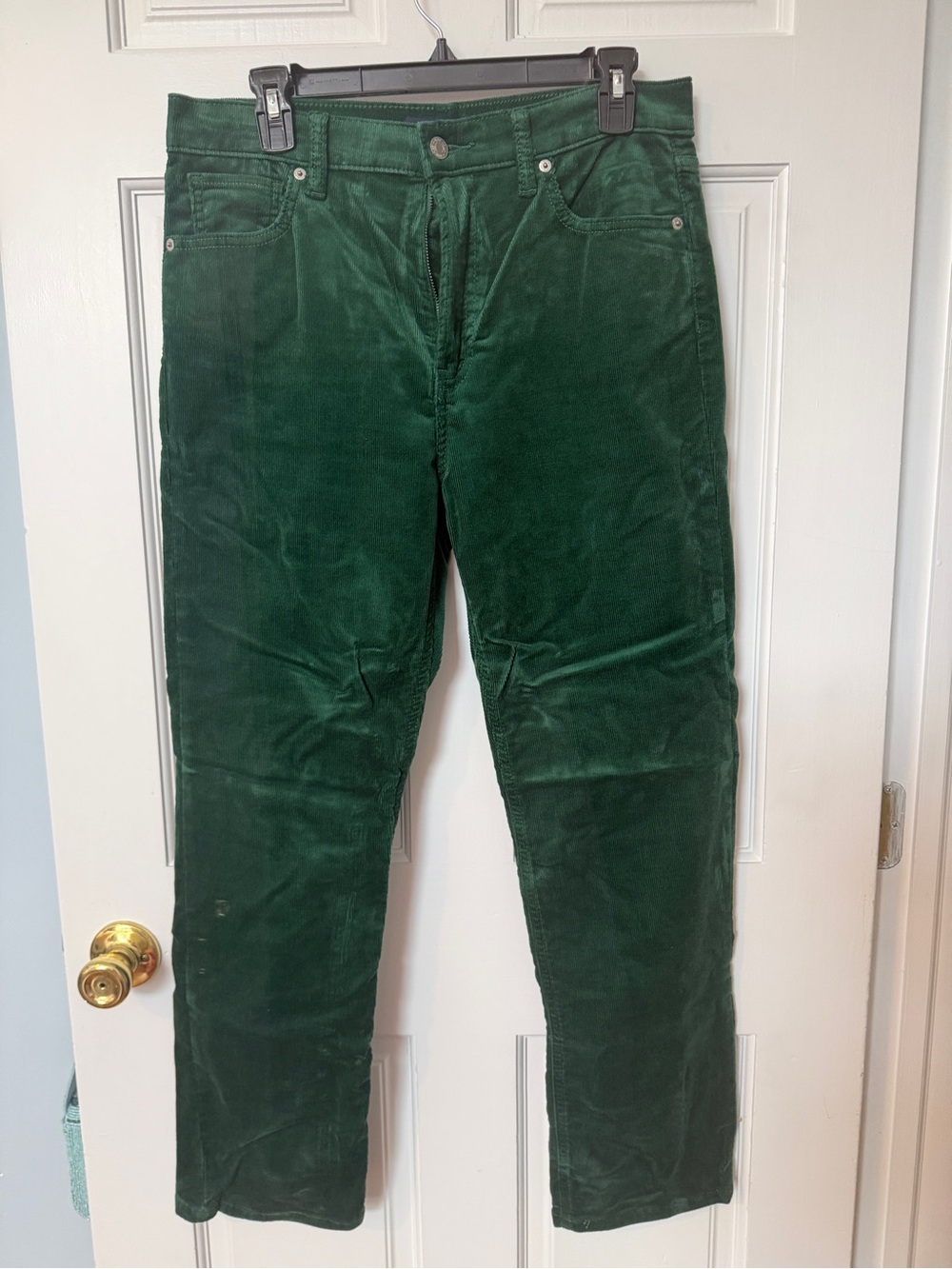 GAP Women's Dark Green Corduroy Straight-Leg Pants EUC